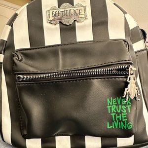 Beetlejuice themed backpack purse barely used and minimal signs of use